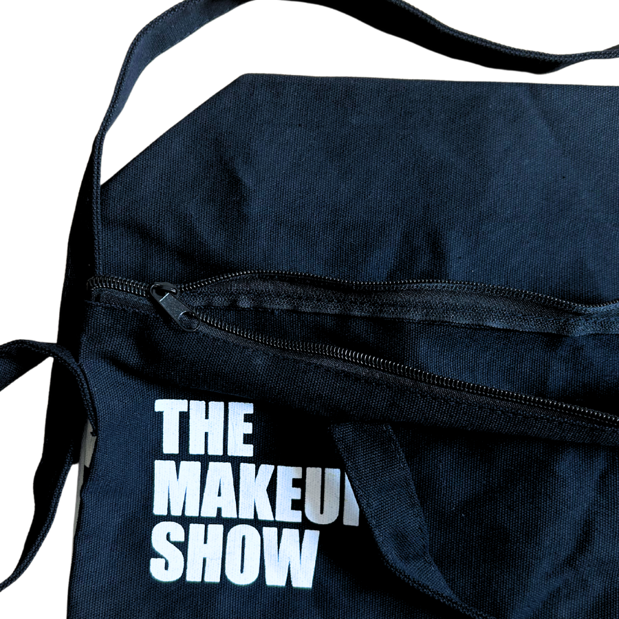 Prefect White Stripe Canvas Bag | The Makeup Show
