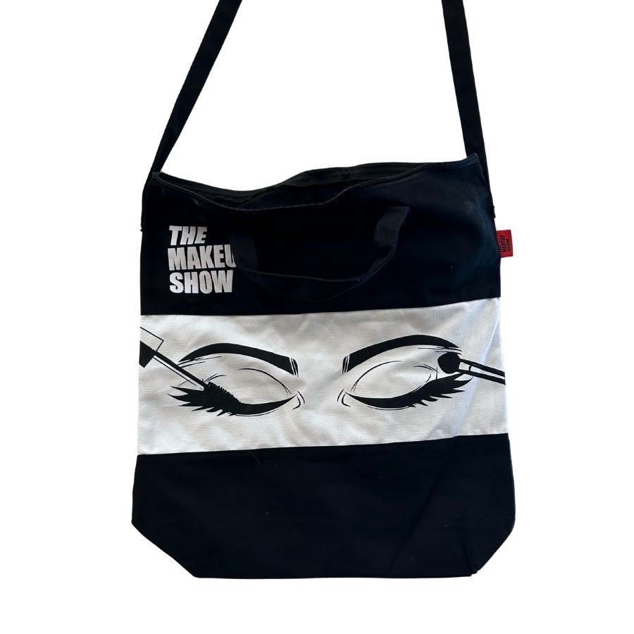 Prefect White Stripe Canvas Bag | The Makeup Show