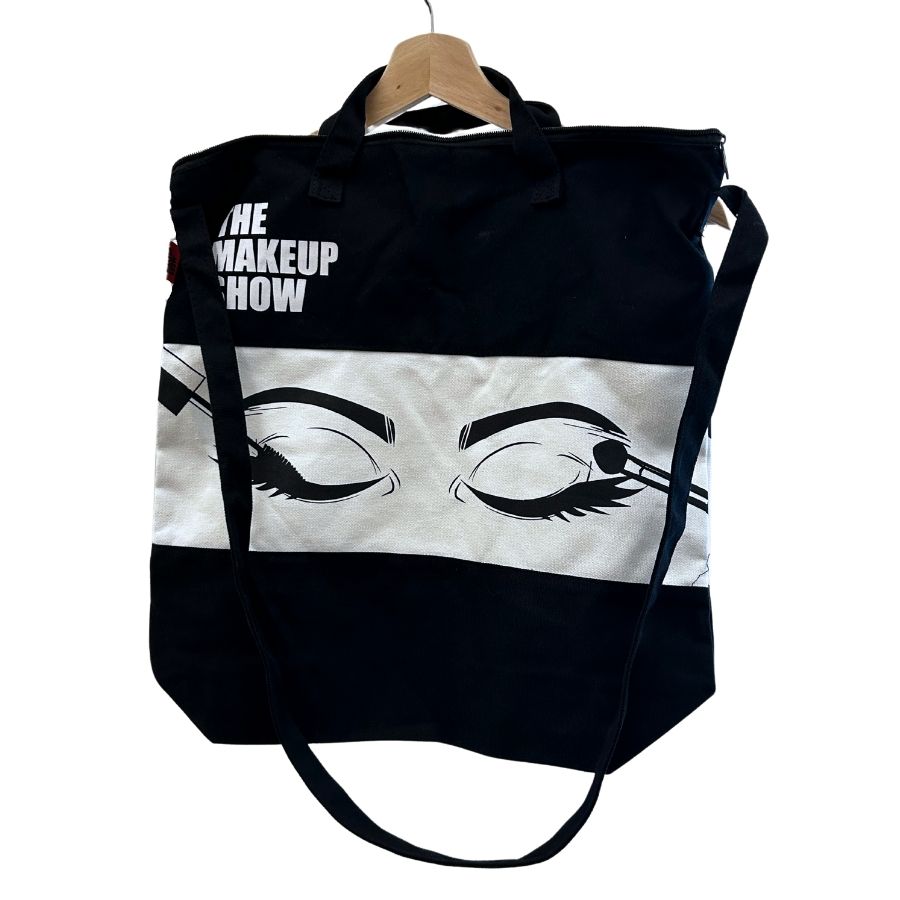 Prefect White Stripe Canvas Bag | The Makeup Show